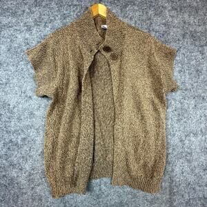 Vintage Bobbie Brooks Cardigan Sweater Womens 1X Brown Boho Earthy Natural Girl
